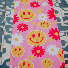 Load image into Gallery viewer, Quick Dry Red Flower Happy Beach Towel 63” x 31”