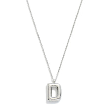 Load image into Gallery viewer, Stainless Steel Dainty Chain Link Necklace Featuring Bubble Balloon Initial Pendant