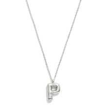 Load image into Gallery viewer, Stainless Steel Dainty Chain Link Necklace Featuring Bubble Balloon Initial Pendant