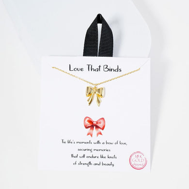 Dainty Chain Link Necklace Featuring Bow Pendant