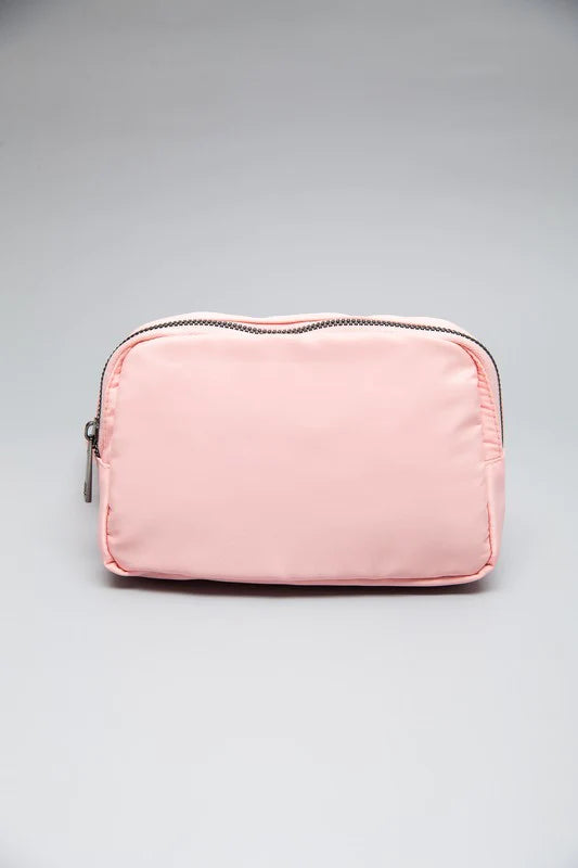 Waterproof Cross Body Belt Bag- Pink