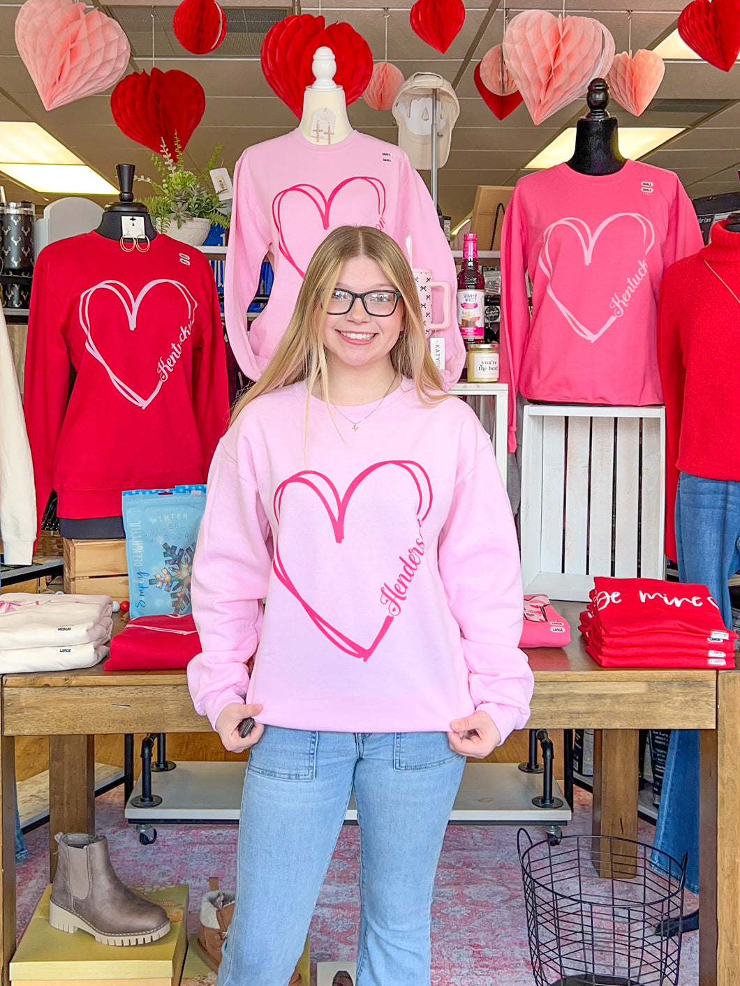 Henderson Heart Light Pink Soft Unisex Sweatshirt