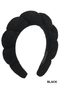 Puffy Plush Spa Headband- Several Colors