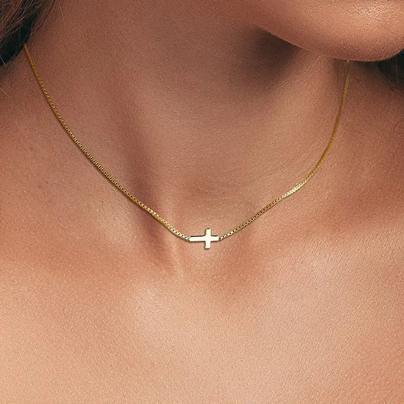 18K Gold Dipped Cross Necklace