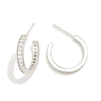 Cubic Zirconia Hoop Earrings