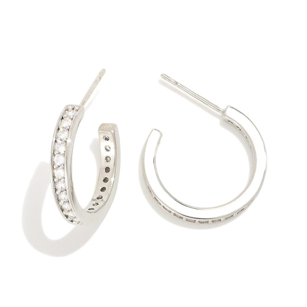 Cubic Zirconia Hoop Earrings