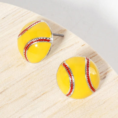 Softball Stud Earrings