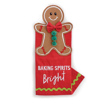 Load image into Gallery viewer, Baking Spirits Bright Gingerbread Tea Towel