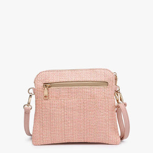 Light Pink & Tan Crossbody Purse