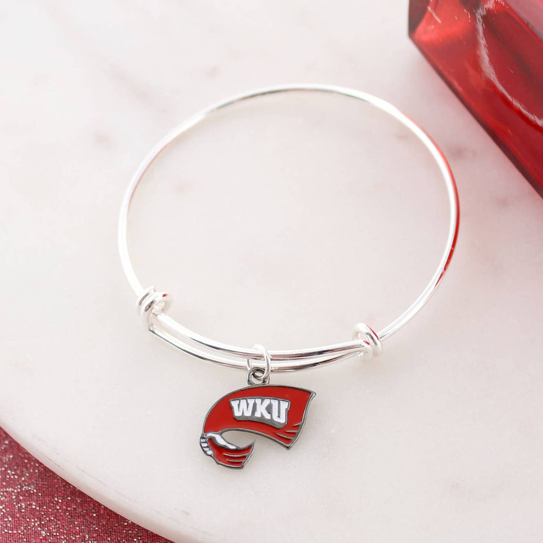 Wku Enamel Logo Wire Bracelet