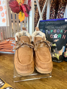 Fur Lined Ankle Tan Bootie