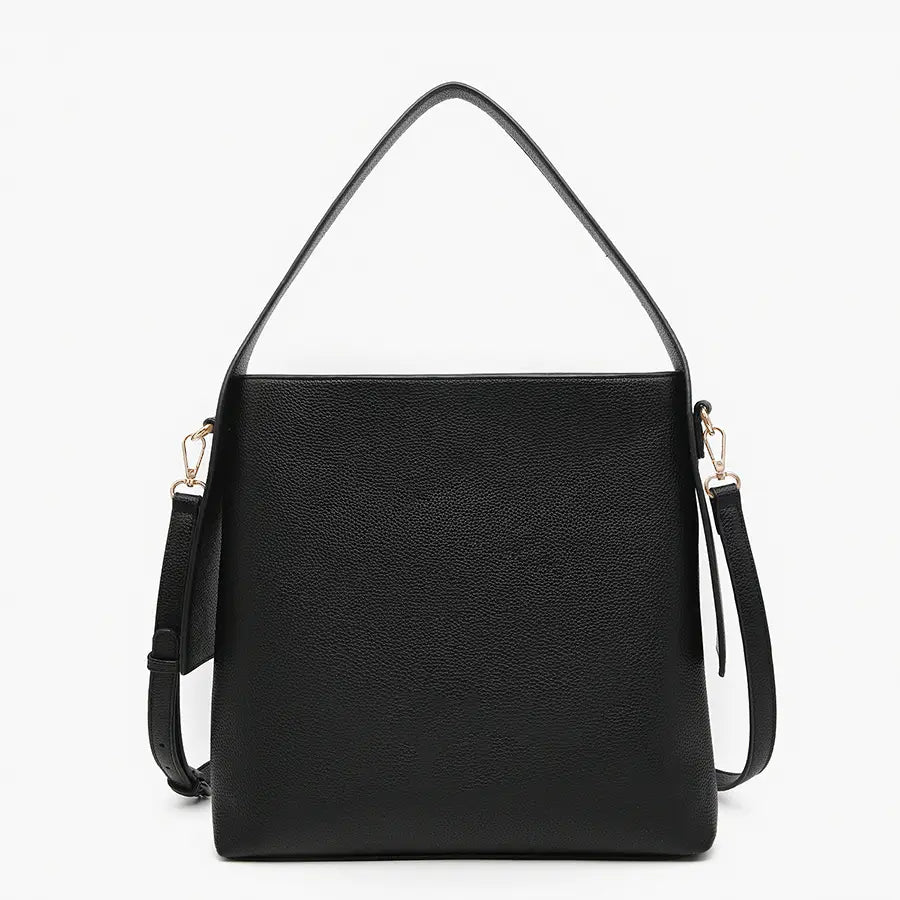 Keeley Soft Hobo With Front Pockets- Black