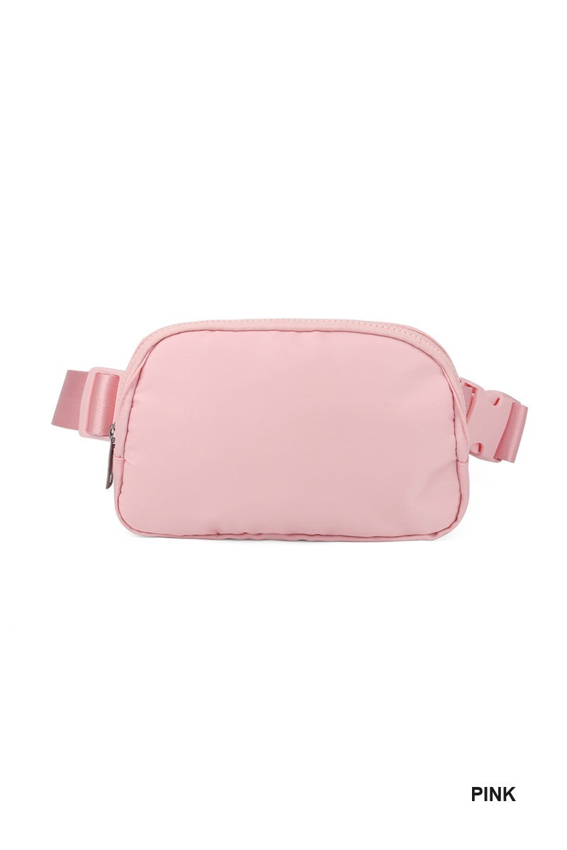 Cross Body Belt Bag- Pink