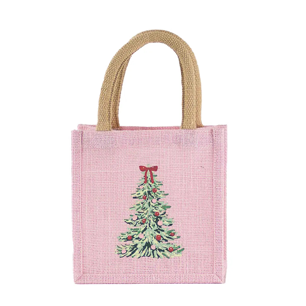 Noelle Tree Pink Tote 7x7x5