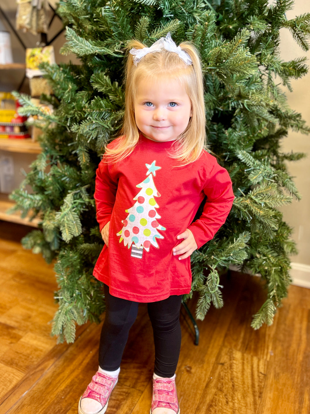 Toddler Polka Dot Whimsical Tree Soft Tee