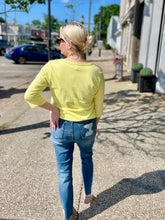 Load image into Gallery viewer, Ladies 3/4 Sleeve Yellow Zest Top