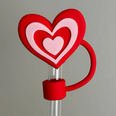 Valentine Love Heart Straw Topper