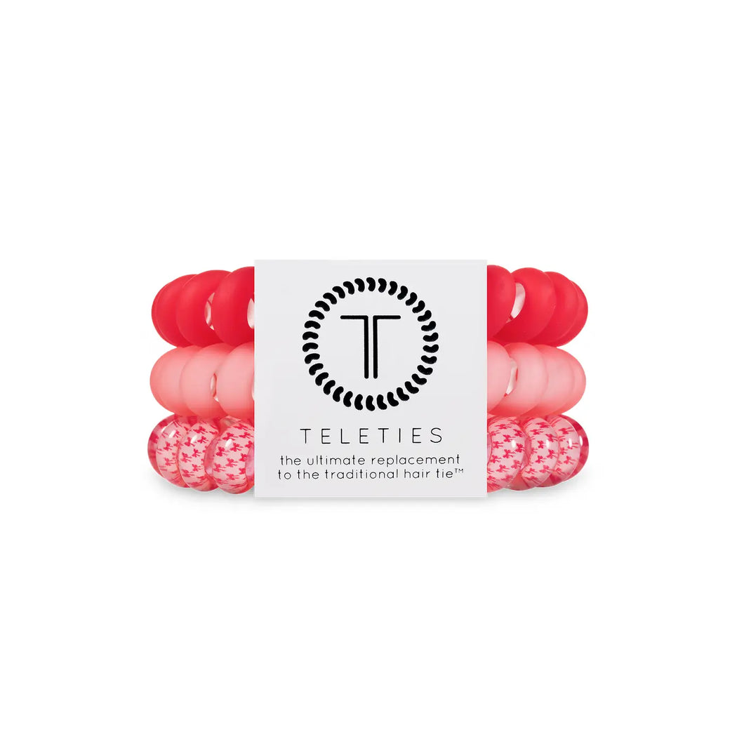 Teleties Large 3-Pack Hair Ties -Talk To the Bow