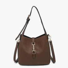 Load image into Gallery viewer, Agnes Satchel With Press Lock &amp; Inner Bag- Chocolate