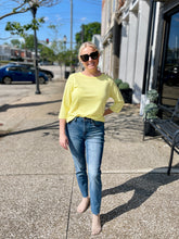 Load image into Gallery viewer, Ladies 3/4 Sleeve Yellow Zest Top