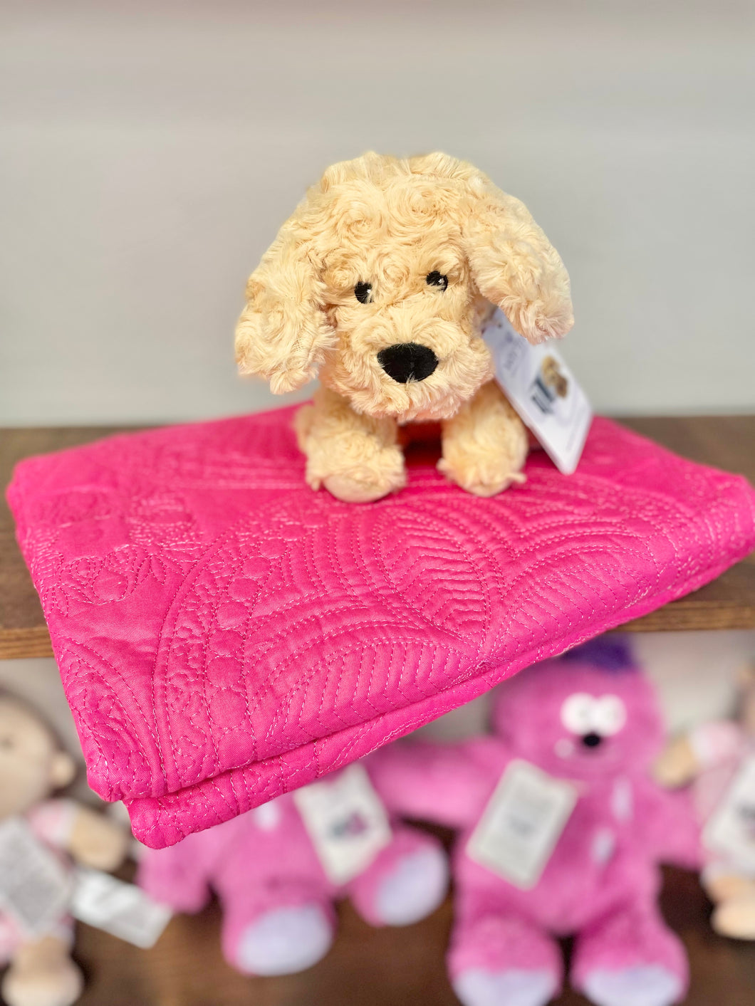 Heirloom Baby Quilt Hot Pink