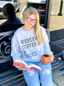 Weekends Coffee And Books Soft Unisex Sweatshirt