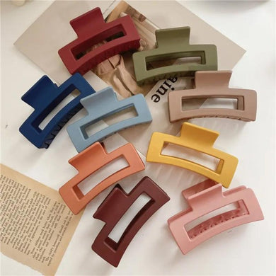 Rectangle Claw Hair Clip- Several Colors