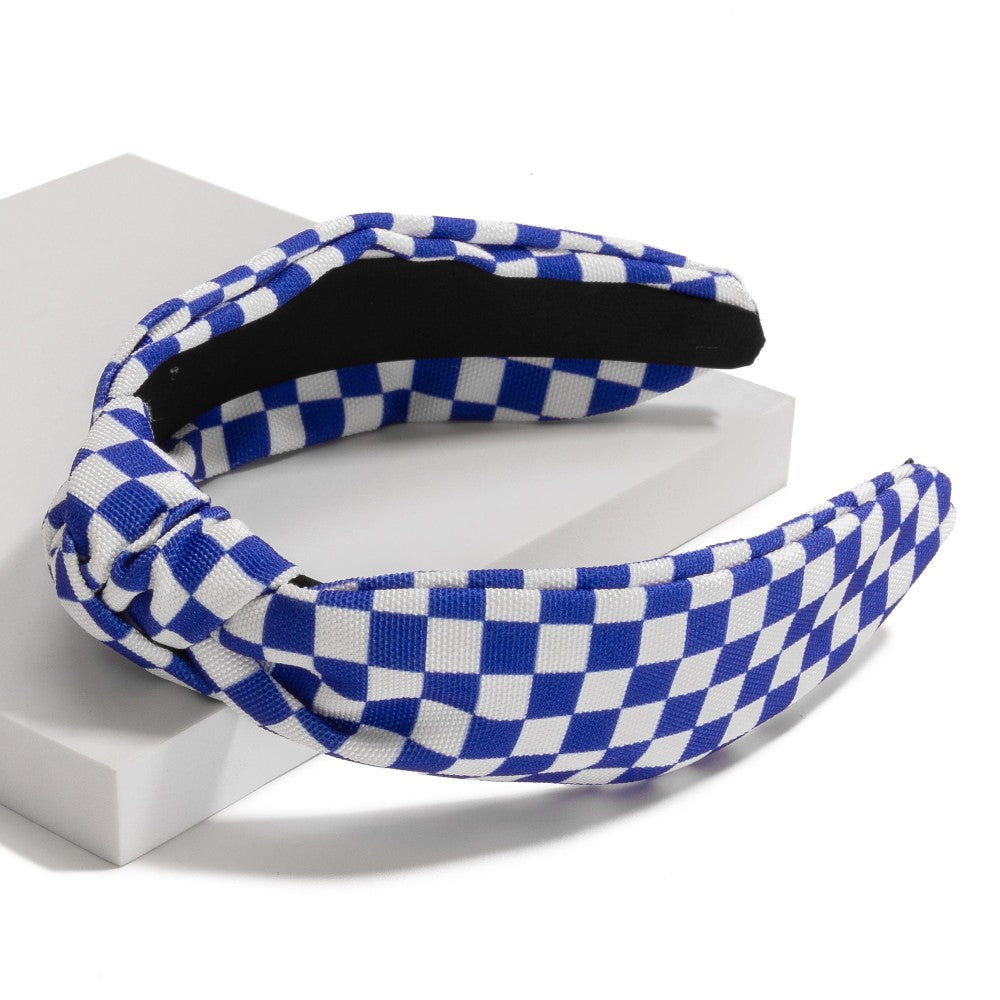 Checkered Game Day Knotted Headband