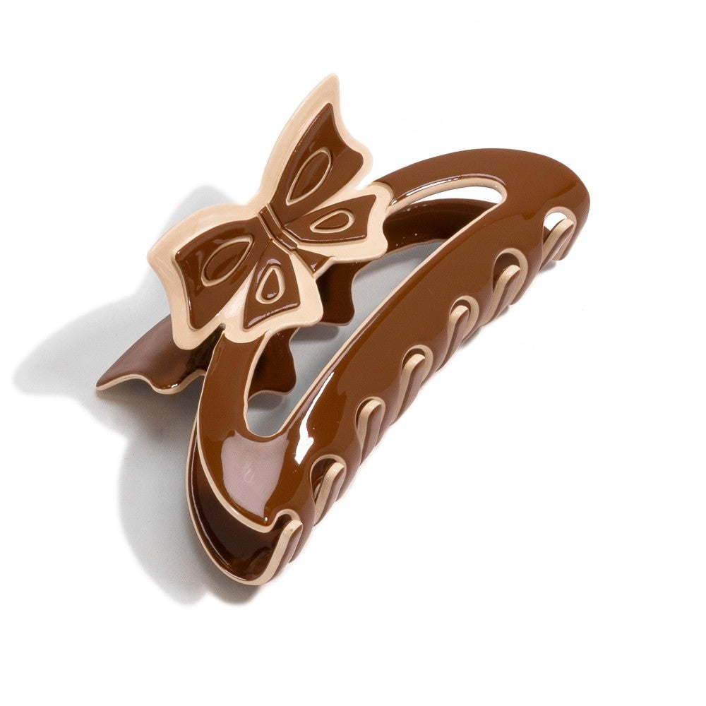 Brown Bow Hair Clip