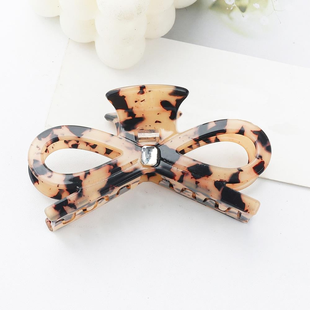 Bow Hair Clip With Rhinestone Detail