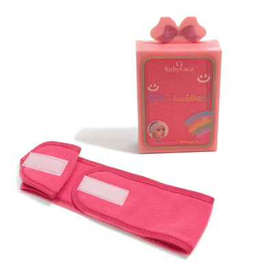 Hot Pink Knit Spa Headband With Velcro Closure