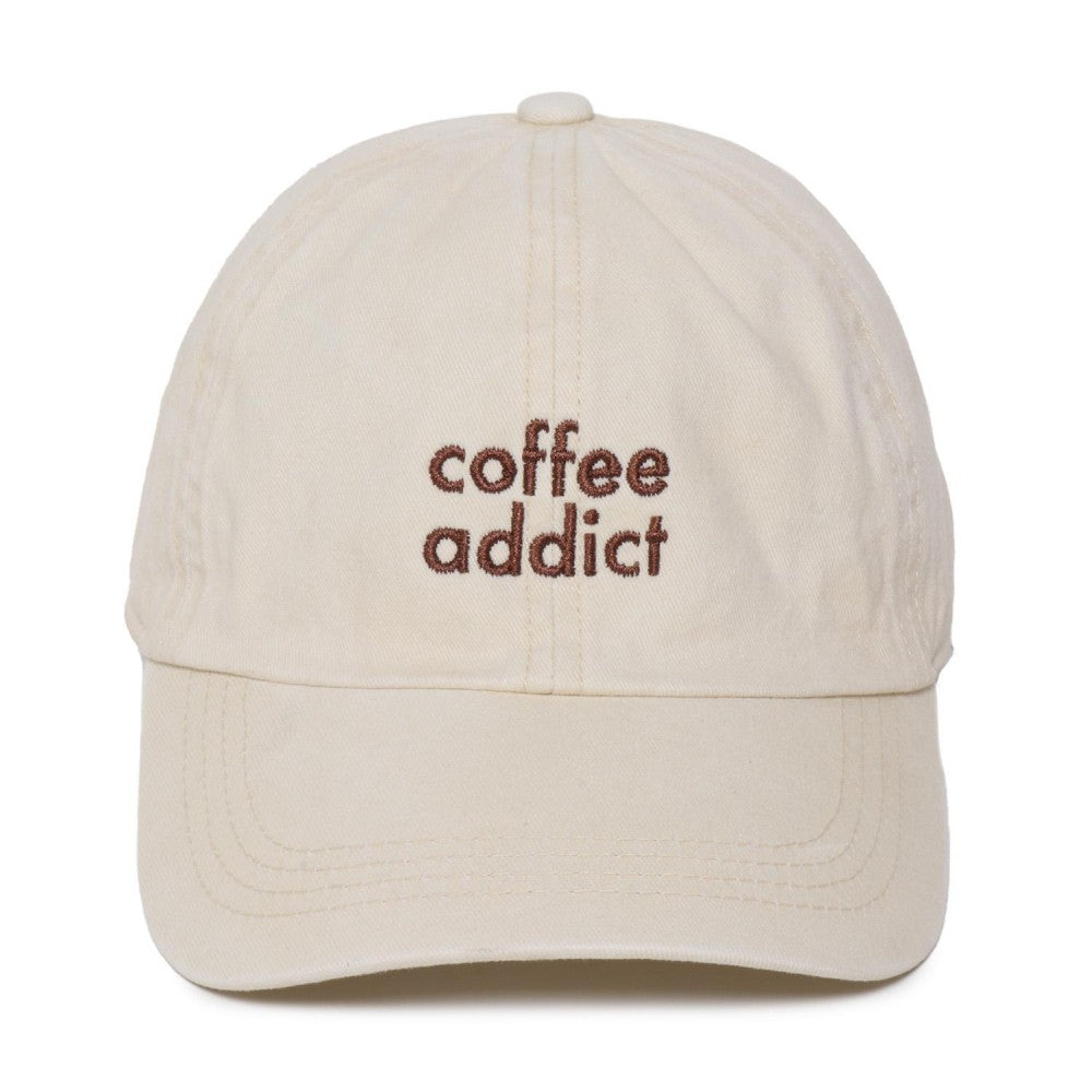 Embroidered 'Coffee Addict ' Baseball Cap