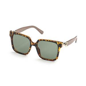 Large Square Sunglasses With Gold Tone Details-4 Colors