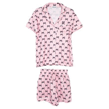 Load image into Gallery viewer, Black &amp; Pink Mini Coquette Bows Loungewear Set