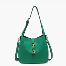 Load image into Gallery viewer, Agnes Satchel With Press Lock &amp; Inner Bag- Green