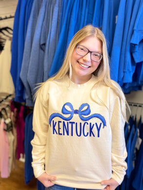 Kentucky Royal Bow Soft Unisex Comfort Colors Sweatshirt