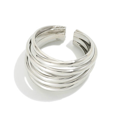 Interlaced Stacked Metal Ring