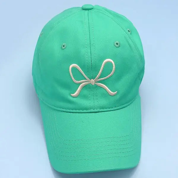 Embroidered Bow Baseball Cap