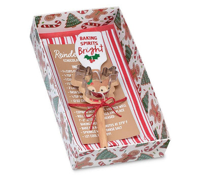 Reindeer Tea Towel Baking Gift Set