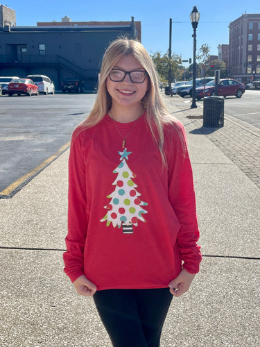 Whimsey Christmas Tree Long sleeve Unisex Tee