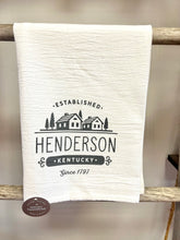 Load image into Gallery viewer, Henderson Kentucky 1797- Cotton Tea Towel