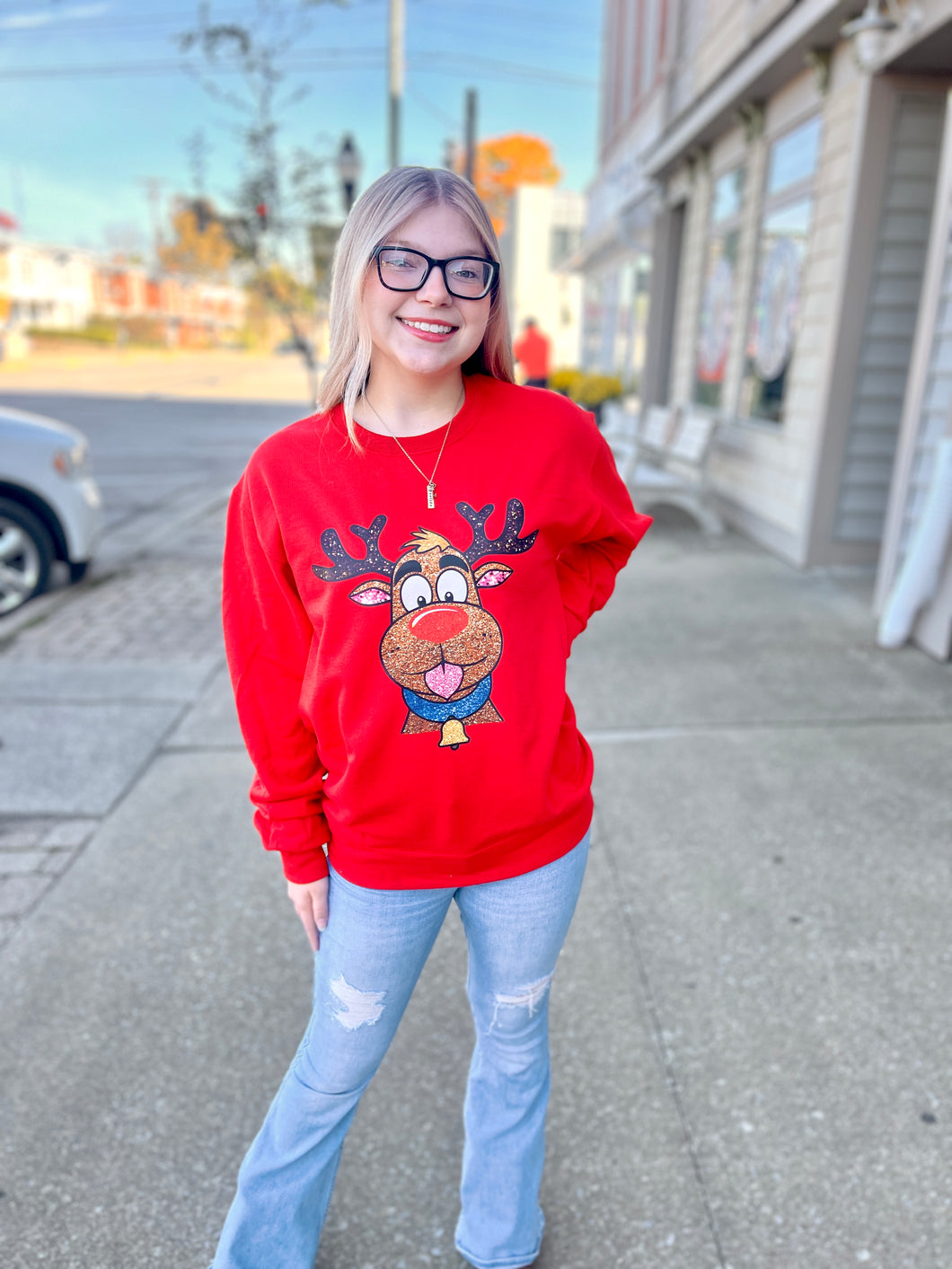 Christmas Reindeer Soft Unisex Sweatshirt