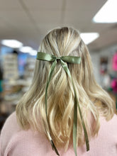 Load image into Gallery viewer, Long Bow Hair Clip- Several Colors