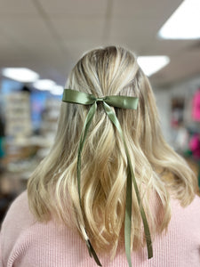 Long Bow Hair Clip- Several Colors