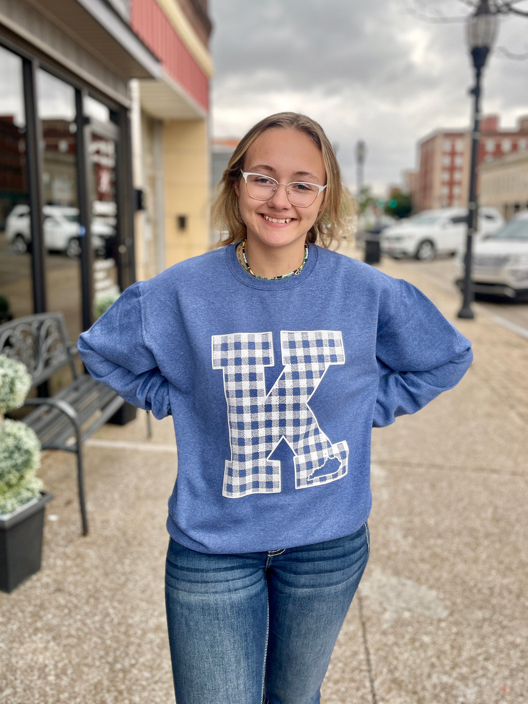 Kentucky K Plaid Soft Unisex Sweatshirt