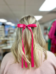 Long Bow Hair Clip- Several Colors