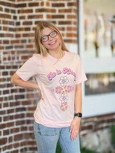 Load image into Gallery viewer, He Is Risen Soft Pink Unisex Tee