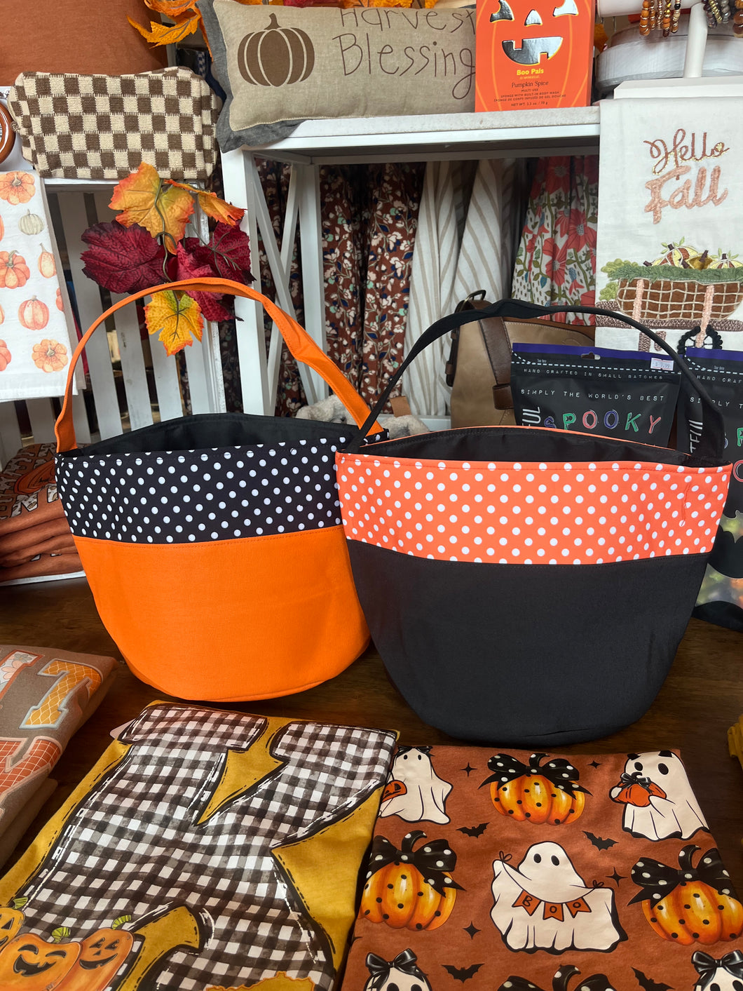 Embroidered Halloween Basket- 2 Options