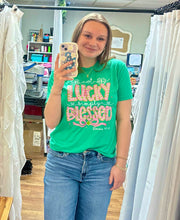 Load image into Gallery viewer, Not Lucky Simply Blessed St. Patrick&#39;s Day Unisex Soft Tee