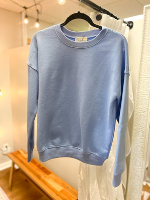 Ladies Chill Blue Cozy Crewneck Pullover